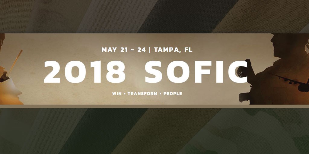 Look for us at SOFIC 2018