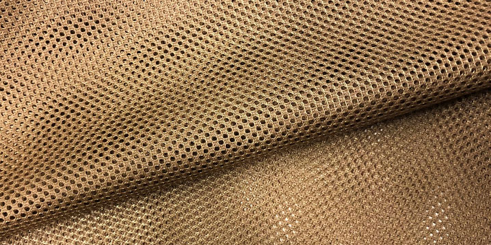 coyote brown tricot mesh fabric