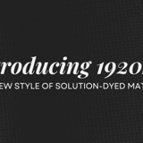 Dark textured fabric background with white text reading: “Introducing 1920SD – The New Style of Solution-Dyed Material.”